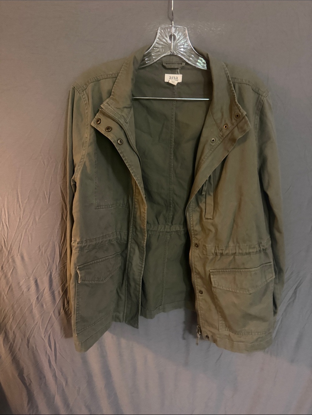 a.n.a Olive Utility Jacket with Front Pockets